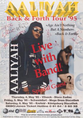 Lot #683 Aaliyah Twice-Signed Concert Poster (Germany 1995) - Image 1