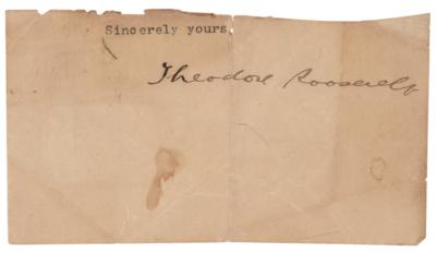 Lot #137 Theodore Roosevelt Signature - Image 1