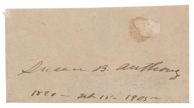 Lot #246 Susan B. Anthony Signature - Image 1