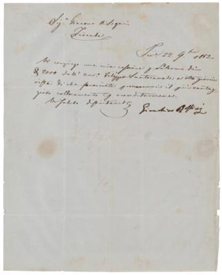 Lot #605 Gioachino Rossini Letter Signed - Image 1