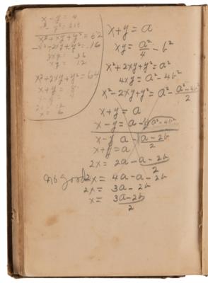 Lot #371 Omar Bradley's Algebra Book - Signed in His Youth - Image 6