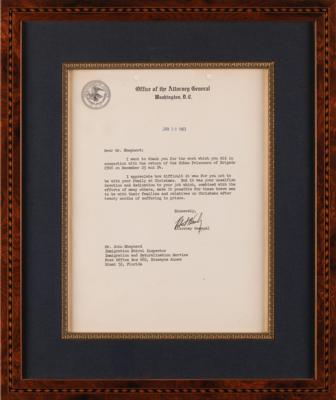 Lot #288 Robert F. Kennedy Typed Letter Signed as Attorney General on the "Cuban Prisoners of Brigade 2506" - Image 2