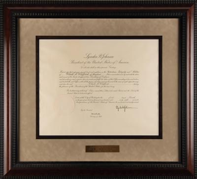 Lot #41 Lyndon B. Johnson (3) Documents Signed as President - The Historic Nomination and Appointment of Clark Clifford as the Secretary of Defense - Image 1