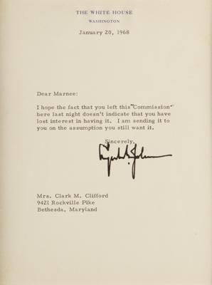 Lot #41 Lyndon B. Johnson (3) Documents Signed as President - The Historic Nomination and Appointment of Clark Clifford as the Secretary of Defense - Image 6