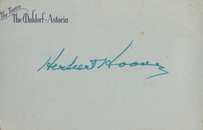 Lot #93 Herbert Hoover Signature - Image 2