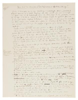 Lot #5043 Louis Pasteur Handwritten Manuscript on Rabies Experiments with Dogs - Image 2