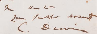 Lot #5041 Charles Darwin Autograph Letter Signed on 'On the Origin of Species' and 'Voyage of the Beagle' - Image 2