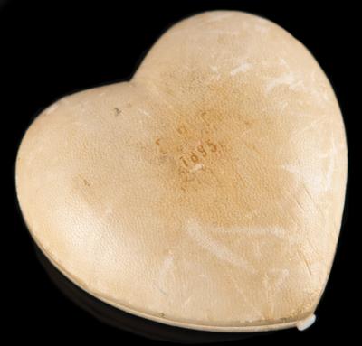 Lot #5022 Edwin Booth Family Collection: Heart-Shaped Opal and Diamond Brooch - Image 7