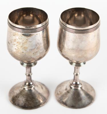 Lot #5023 Edwin Booth Family Collection: Two Sterling Silver Chalices, Engraved "B" - Image 3