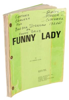 Lot #5095 Funny Lady: Costumer's Script with (39) Candid Wardrobe Continuity Photographs of Barbra Streisand - Image 2