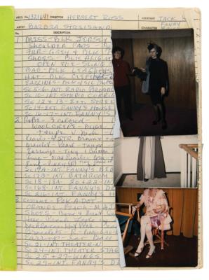 Lot #5095 Funny Lady: Costumer's Script with (39) Candid Wardrobe Continuity Photographs of Barbra Streisand - Image 3