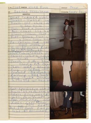 Lot #5095 Funny Lady: Costumer's Script with (39) Candid Wardrobe Continuity Photographs of Barbra Streisand - Image 5