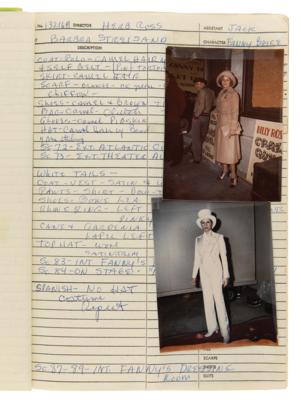 Lot #5095 Funny Lady: Costumer's Script with (39) Candid Wardrobe Continuity Photographs of Barbra Streisand - Image 7