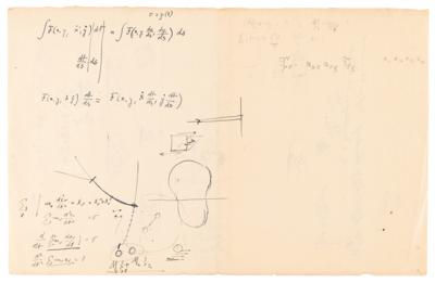 Lot #5045 Albert Einstein Extremely Rare Handwritten Working Scientific Notes on Relativity (c. 1912–1915) - Image 2