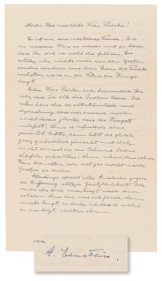 Lot #5047 Albert Einstein Autograph Letter Signed: "I still do not believe that God plays dice" - Image 1