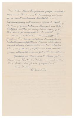 Lot #5047 Albert Einstein Autograph Letter Signed: "I still do not believe that God plays dice" - Image 3