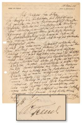 Lot #5051 Sigmund Freud Autograph Letter Signed on Forming the First Psychoanalytic Journal - Image 1