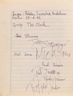 Lot #5081 Rock and Roll 1980s Autograph Book with Bob Dylan, The Clash, AC/DC, Ramones, and  (200+) More - Image 3