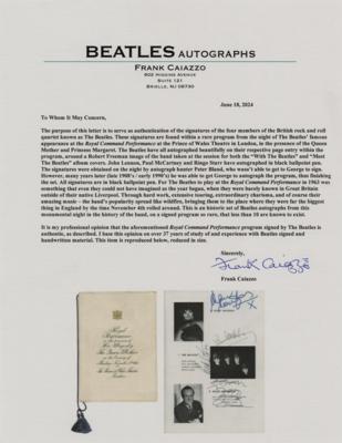 Lot #5077 Beatles Signed 1963 Royal Performance Program - Image 11