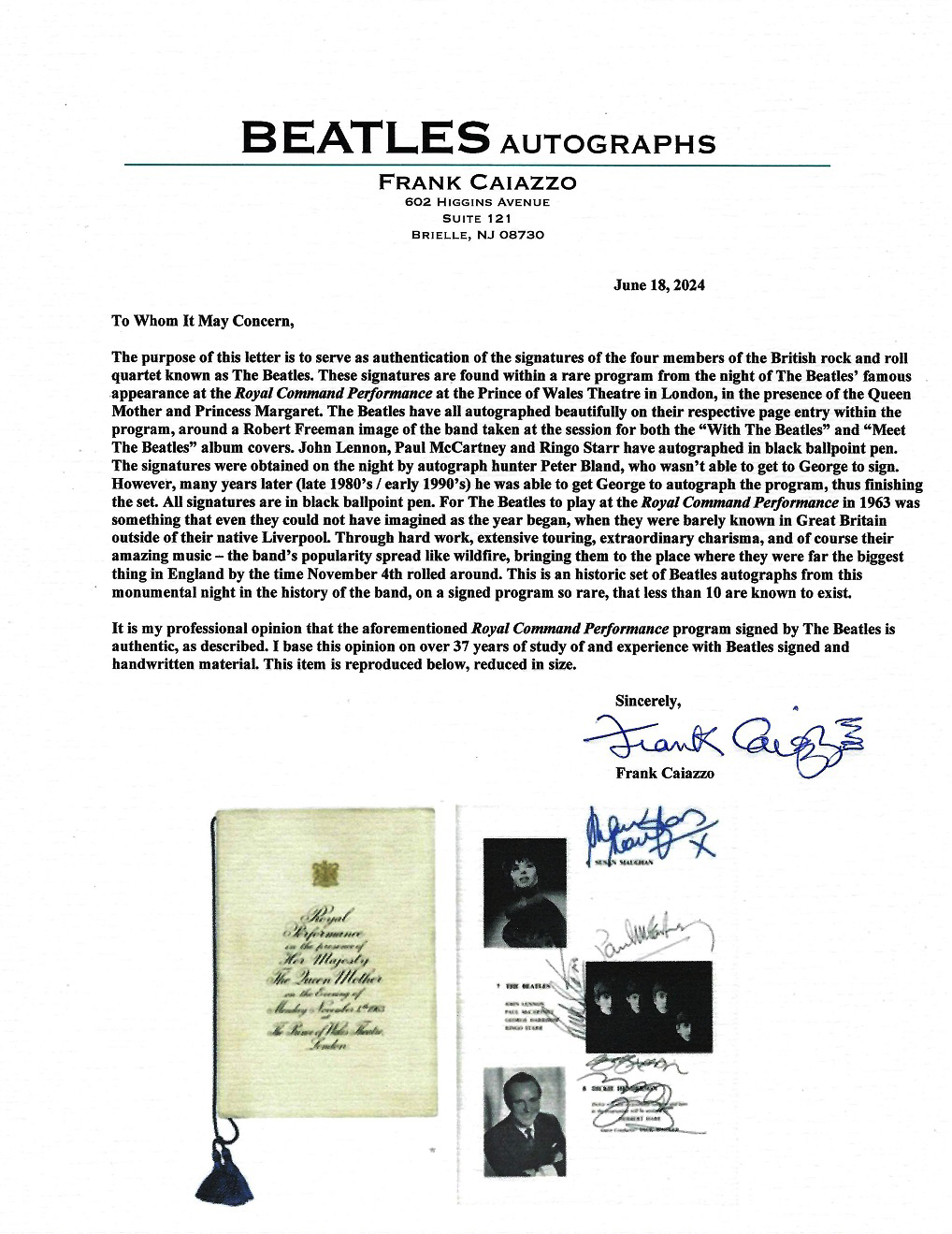 Lot #5077 Beatles Signed 1963 Royal Performance Program - Image 11