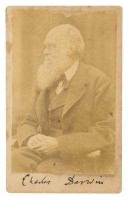 Lot #5042 Charles Darwin Signed Photograph - One of His Favorite Portraits - Image 1