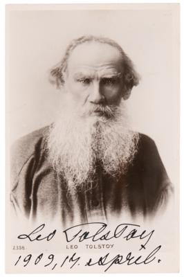 Lot #5055 Leo Tolstoy Signed Photograph