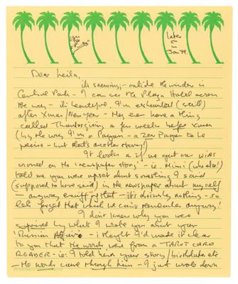 Lot #5078 John Lennon Lengthy Autograph Letter Signed with Original Sketches: “I'm 40 next year — I hope life begins” (January 1979) - Image 2