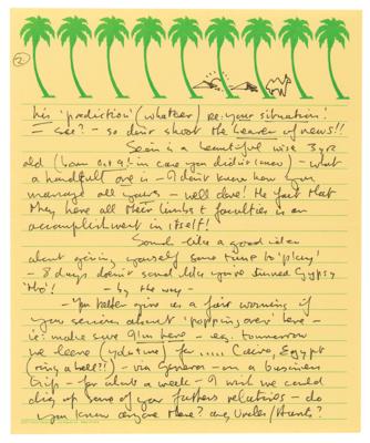 Lot #5078 John Lennon Lengthy Autograph Letter Signed with Original Sketches: “I'm 40 next year — I hope life begins” (January 1979) - Image 3