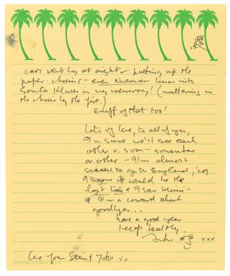 Lot #5078 John Lennon Lengthy Autograph Letter Signed with Original Sketches: “I'm 40 next year — I hope life begins” (January 1979) - Image 5