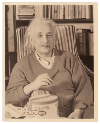 Lot #5048 Albert Einstein Signed Photograph -