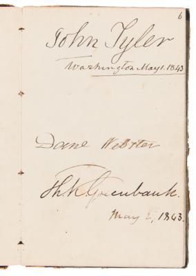 Lot #5014 Four Presidents from the 1840s: Multi-Signed Autograph Book with John Tyler, James K. Polk, Andrew Jackson, and Zachary Taylor - Image 2