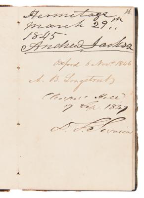 Lot #5014 Four Presidents from the 1840s: Multi-Signed Autograph Book with John Tyler, James K. Polk, Andrew Jackson, and Zachary Taylor - Image 3