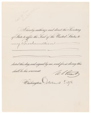 Lot #5026 U. S. Grant Document Signed as President, Invoking Military Force to Suppress Insurrection in South Carolina - Image 1