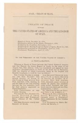 Lot #5029 William McKinley Document Signed as President, Proclaiming the End of the Spanish–American War - Image 2