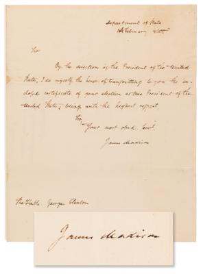 Lot #5011 James Madison Letter Signed to George