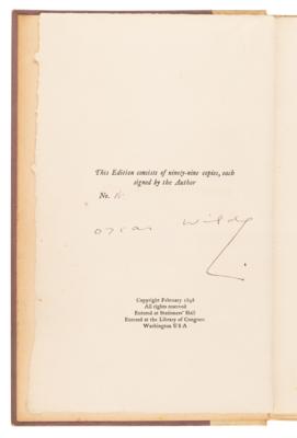 Lot #5057 Oscar Wilde Signed Book - The Ballad of Reading Gaol (Ltd. Ed., #16/99) - Image 4