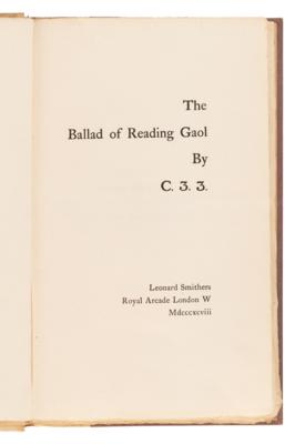 Lot #5057 Oscar Wilde Signed Book - The Ballad of Reading Gaol (Ltd. Ed., #16/99) - Image 5