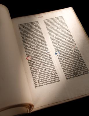 Lot #5038 Gutenberg Bible Leaf (c. 1452/1454)