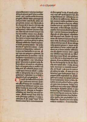 Lot #5038 Gutenberg Bible Leaf (c. 1452/1454) Printing Micah's Messianic Prophecy - Rare Page from the First Printed Book in the West - Image 3