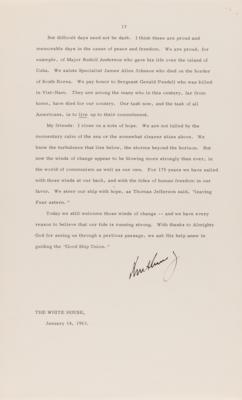 Lot #5035 John F. Kennedy Signed 1963 State of the Union Typed Manuscript - Image 2