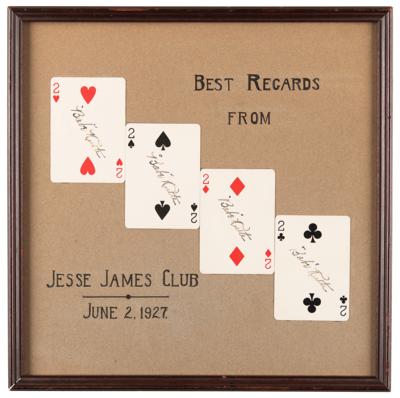 Lot #5097 Babe Ruth (4) Signed 'Jesse James Club' Playing Cards from 1927, Presented to the Owner of the Legendary Semi-Pro Baseball Club, the Doherty Silk Sox - Image 2