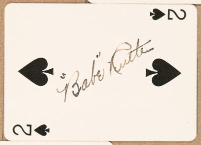 Lot #5097 Babe Ruth (4) Signed 'Jesse James Club' Playing Cards from 1927, Presented to the Owner of the Legendary Semi-Pro Baseball Club, the Doherty Silk Sox - Image 4