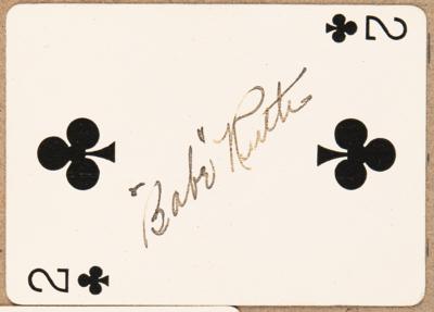 Lot #5097 Babe Ruth (4) Signed 'Jesse James Club' Playing Cards from 1927, Presented to the Owner of the Legendary Semi-Pro Baseball Club, the Doherty Silk Sox - Image 6