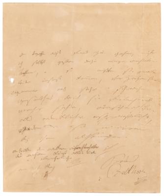 Lot #5071 Ludwig van Beethoven Autograph Letter Signed Twice with Handwritten Musical Quotation from Friedrich von Matthisson's ‘Opferlied’ (Song of Sacrifice) - Image 4