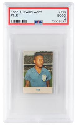 Lot #5098 1958 Alifabolaget #635 Pele Rookie Card - PSA GOOD 2 - Image 1