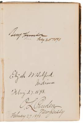 Lot #5024 American Presidents (7) Multi-Signed Autograph Book Dated from 1864 to 1909, Highlighted by the Rare Dual Signatures of Abraham and Mary Lincoln - Image 9