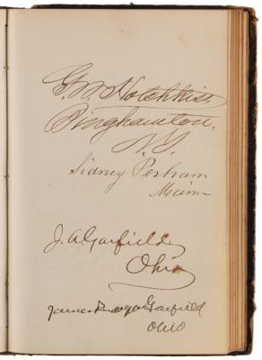 Lot #5024 American Presidents (7) Multi-Signed Autograph Book Dated from 1864 to 1909, Highlighted by the Rare Dual Signatures of Abraham and Mary Lincoln - Image 7