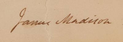 Lot #5012 James Madison Autograph Letter Signed, Explaining His and Thomas Jefferson's Decision to Decline Involvement in the 1824 Presidential Election: "The public will be sufficiently enabled to decide understandingly on the subject" - Image 3