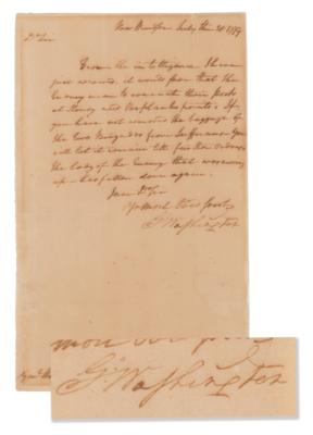 Lot #5006 George Washington Revolutionary War-Dated Letter Signed: "From the intelligence I have just received, it would seem that the Enemy mean to evacuate" - Image 1