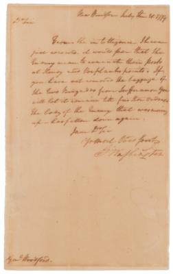 Lot #5006 George Washington Revolutionary War-Dated Letter Signed: "From the intelligence I have just received, it would seem that the Enemy mean to evacuate" - Image 2